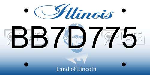 BB7D775 Illinois License Plate