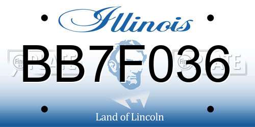 BB7F036 Illinois License Plate