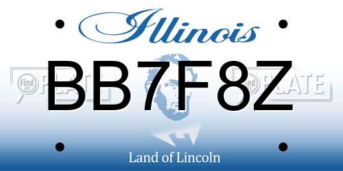 BB7F8Z Illinois License Plate
