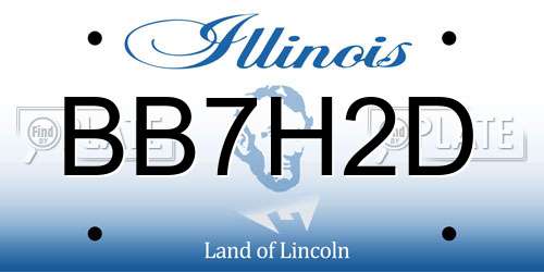 BB7H2D Illinois License Plate