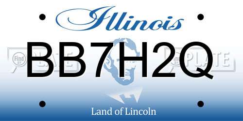 BB7H2Q Illinois License Plate