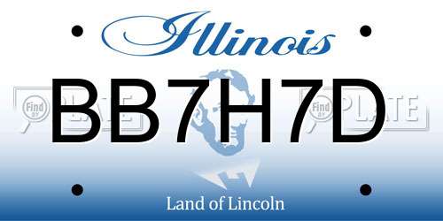 BB7H7D Illinois License Plate