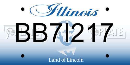 BB7I217 Illinois License Plate