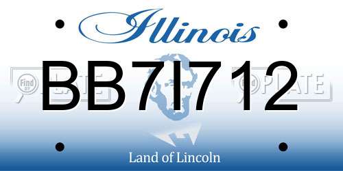 BB7I712 Illinois License Plate