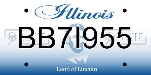 BB7I955 Illinois License Plate