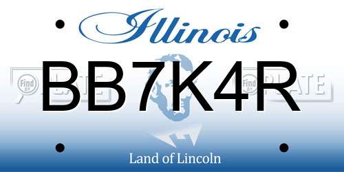 BB7K4R Illinois License Plate