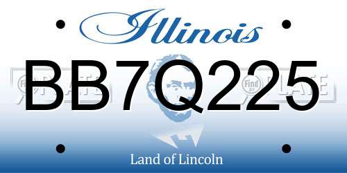 BB7Q225 Illinois License Plate