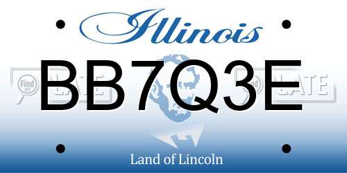 BB7Q3E Illinois License Plate