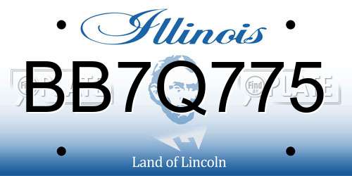 BB7Q775 Illinois License Plate
