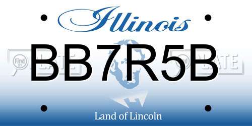 BB7R5B Illinois License Plate
