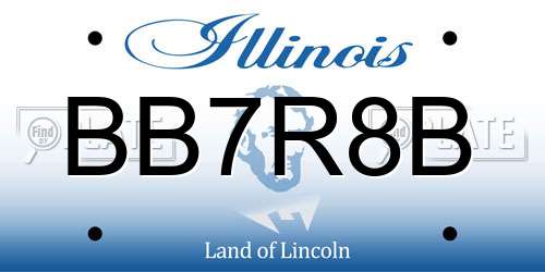 BB7R8B Illinois License Plate