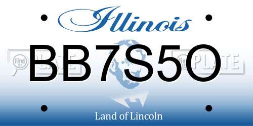 BB7S5O Illinois License Plate