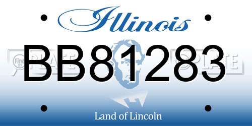 BB81283 Illinois License Plate