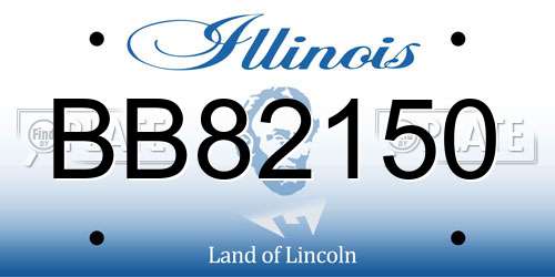 BB82150 Illinois License Plate