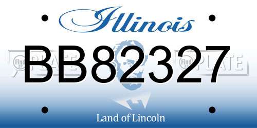 BB82327 Illinois License Plate