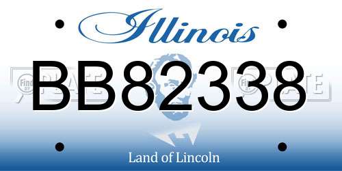 BB82338 Illinois License Plate