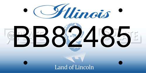 BB82485 Illinois License Plate