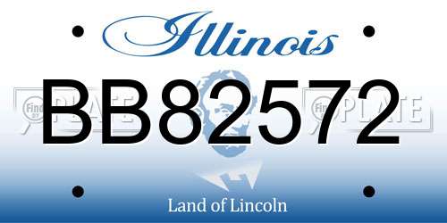 BB82572 Illinois License Plate