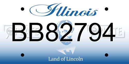 BB82794 Illinois License Plate