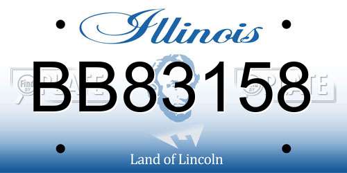 BB83158 Illinois License Plate