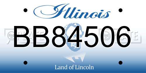 BB84506 Illinois License Plate