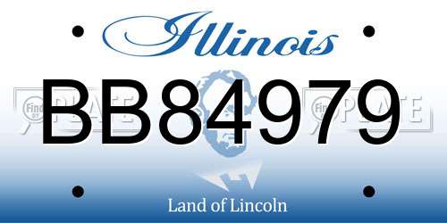 BB84979 Illinois License Plate