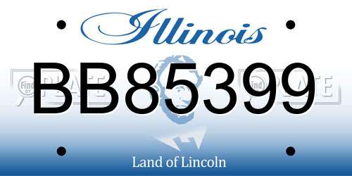 BB85399 Illinois License Plate