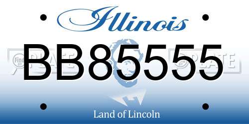 BB85555 Illinois License Plate
