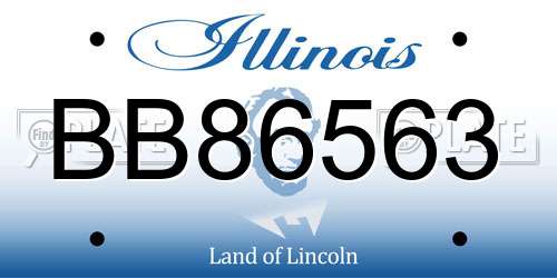 BB86563 Illinois License Plate