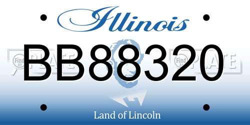BB88320 Illinois License Plate