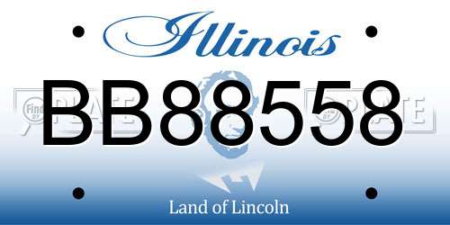 BB88558 Illinois License Plate