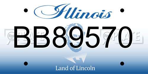 BB89570 Illinois License Plate