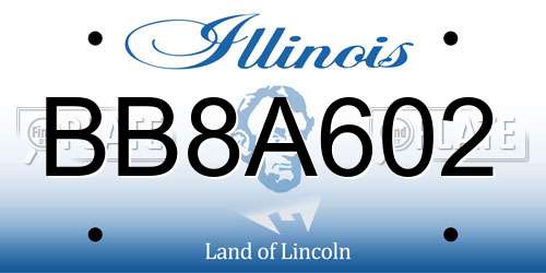 BB8A602 Illinois License Plate