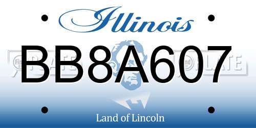 BB8A607 Illinois License Plate