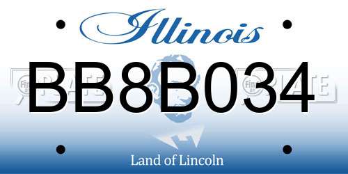 BB8B034 Illinois License Plate