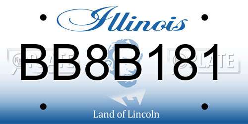 BB8B181 Illinois License Plate