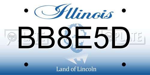 BB8E5D Illinois License Plate