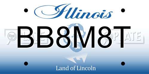 BB8M8T Illinois License Plate
