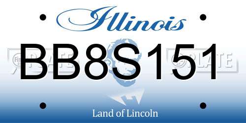 BB8S151 Illinois License Plate