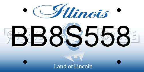 BB8S558 Illinois License Plate