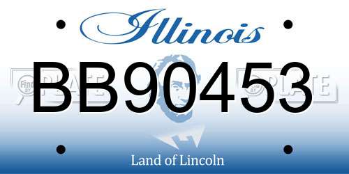 BB90453 Illinois License Plate