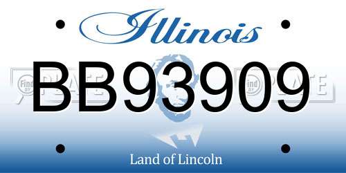 BB93909 Illinois License Plate