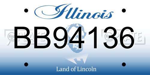 BB94136 Illinois License Plate