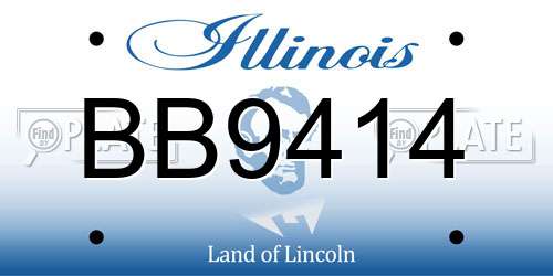 BB9414 Illinois License Plate