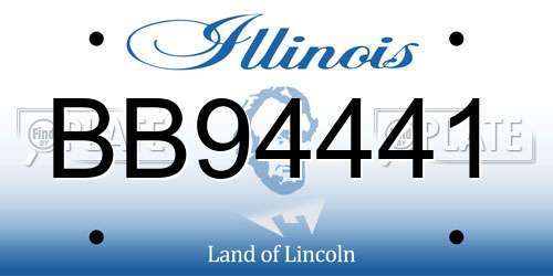 BB94441 Illinois License Plate