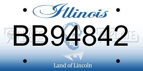 BB94842 Illinois License Plate