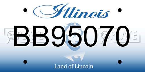 BB95070 Illinois License Plate