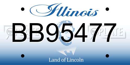 BB95477 Illinois License Plate