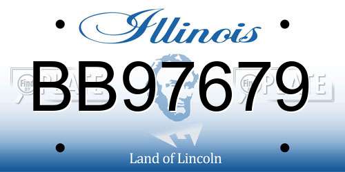 BB97679 Illinois License Plate