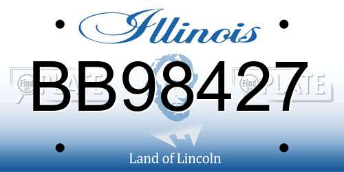 BB98427 Illinois License Plate